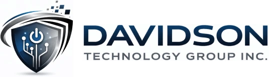Technology company logo with shield design